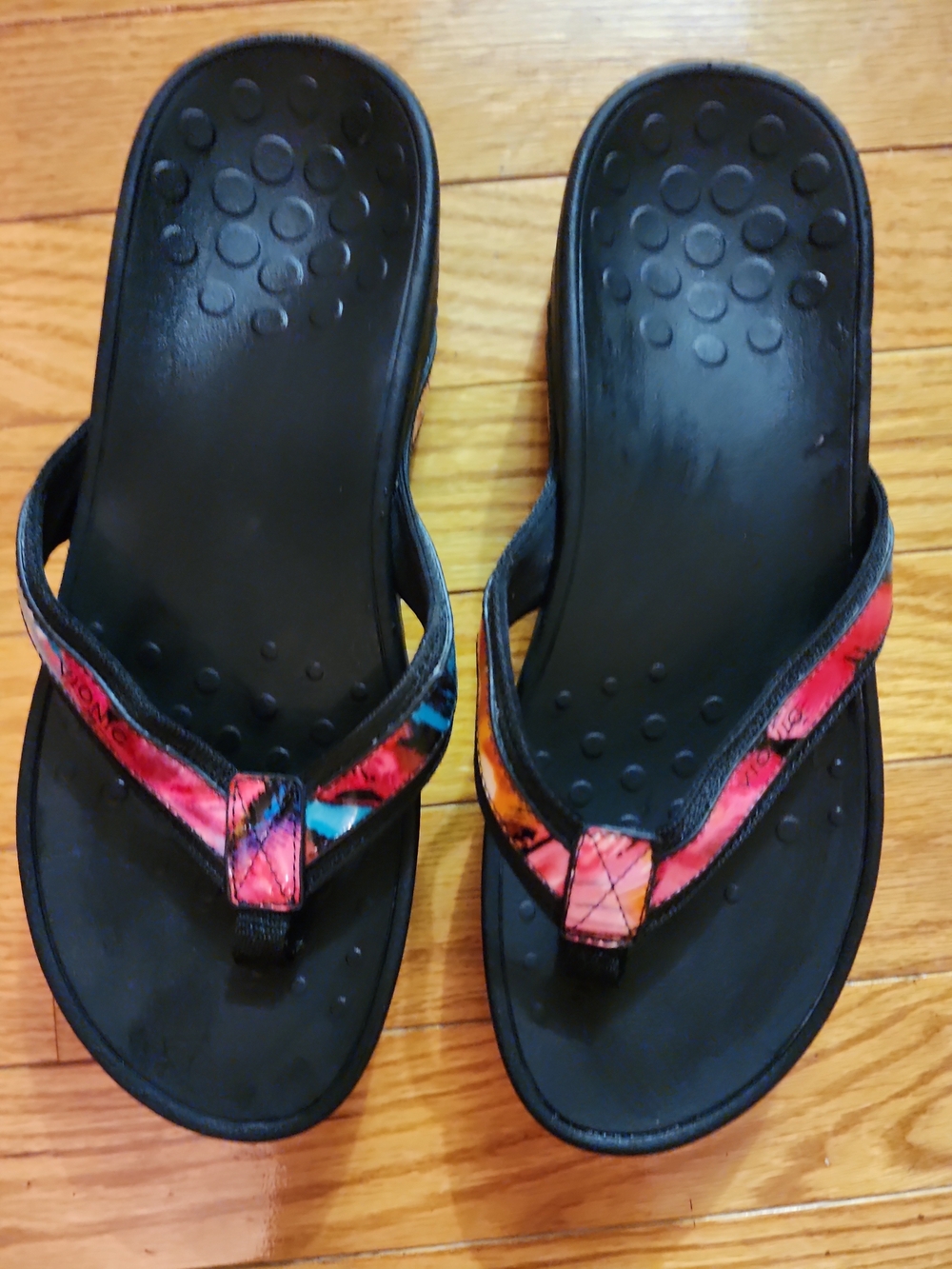 Vionic High Tide Orthoheel Multicolor Women's Flip Flop Wedge Sandals